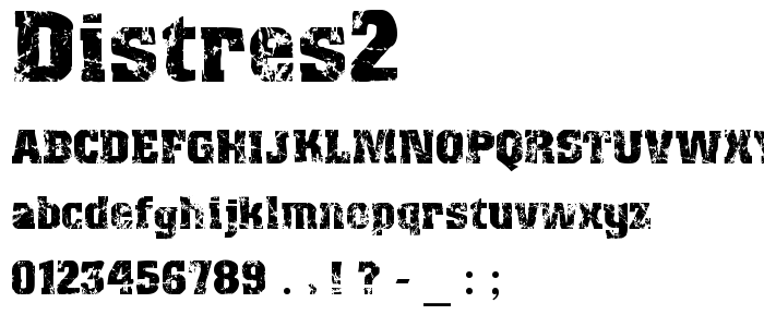 Distres2 font