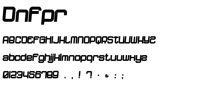 Dnfpr font