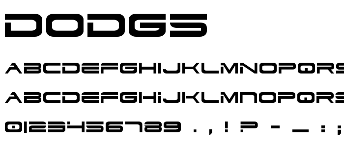 Dodg5 font