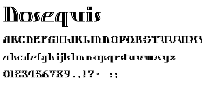 Dosequis font