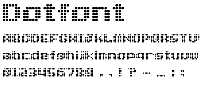 Dotfont font