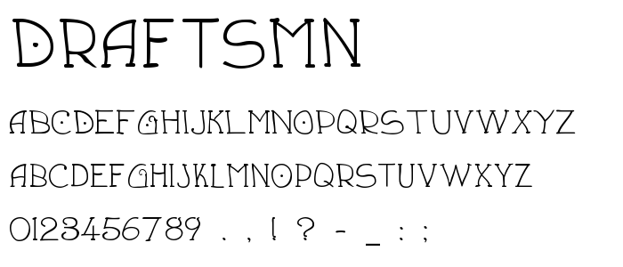 Draftsmn font