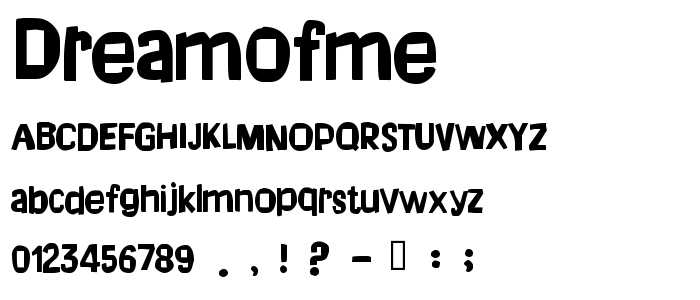 Dreamofme font