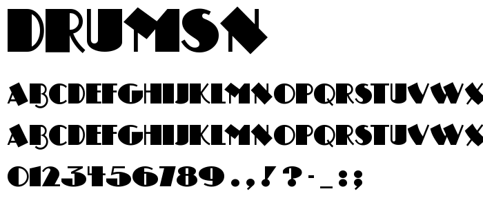 Drumsn font