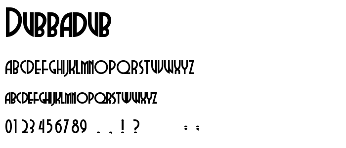 Dubbadub font