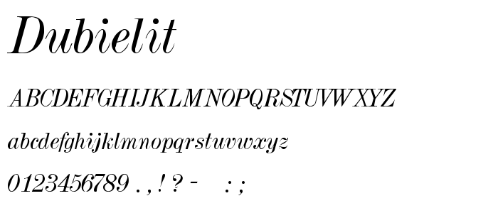 Dubielit font