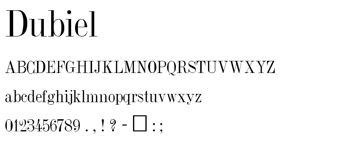 Dubiel font