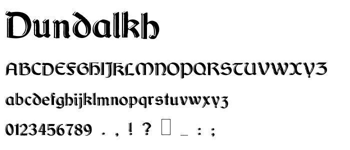 Dundalkh font