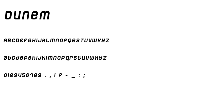 Dunem font