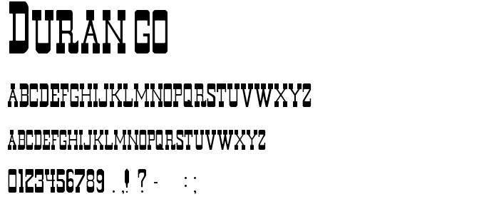 Durango font