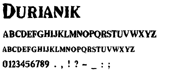 Durianik font