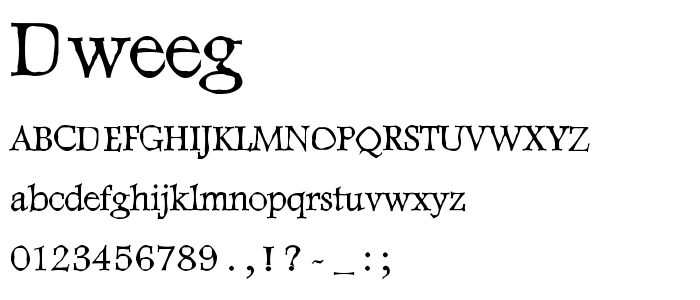 Dweeg font