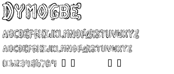 Dymogbe font