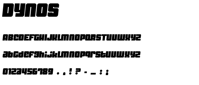 Dynos font