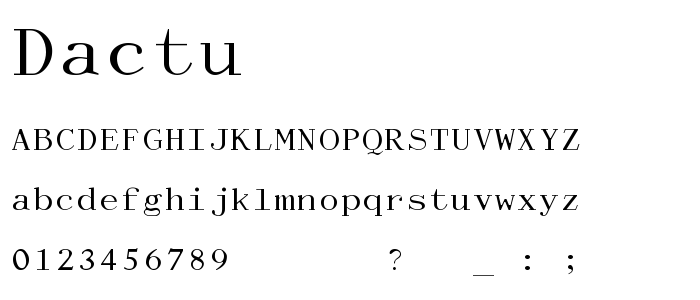 Dactu font