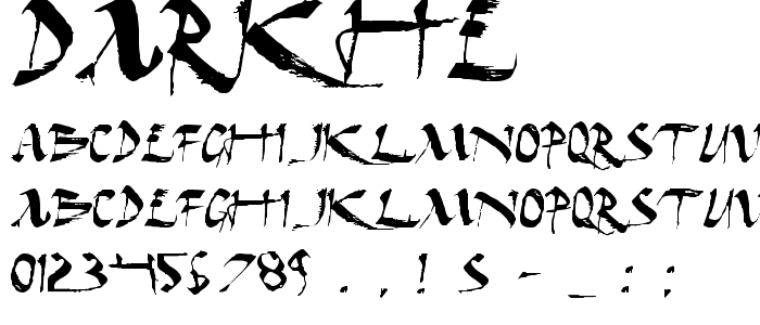 Darkhe font