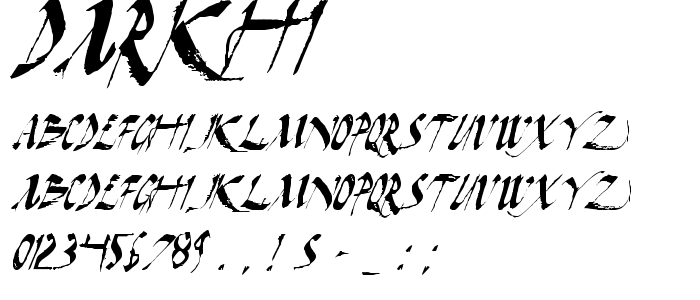 Darkhi font