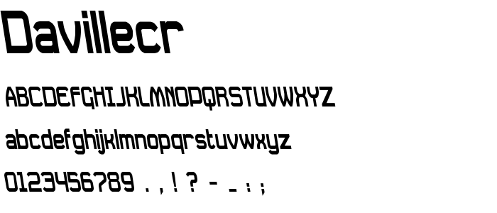 Davillecr font