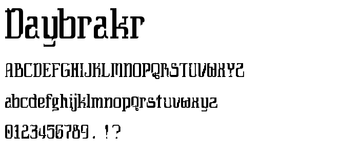 Daybrakr font