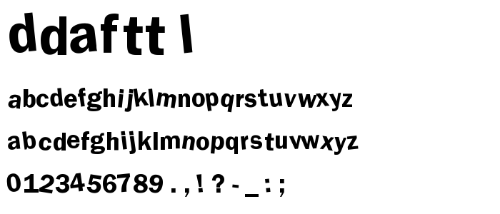Ddaftt_L font