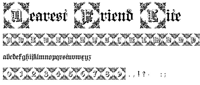 Dearest_Friend_Lite font