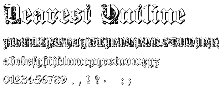 Dearest_Outline font