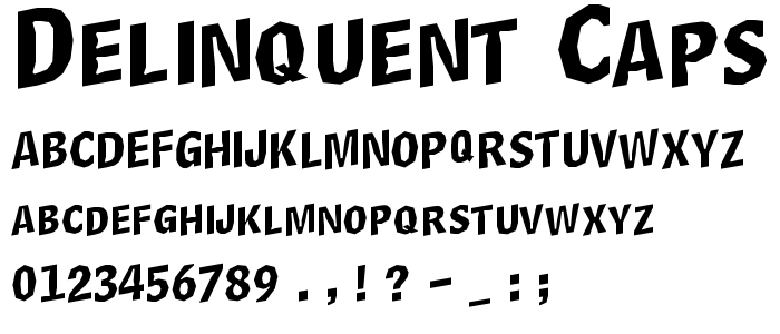 Delinquent_Caps_Skewd font