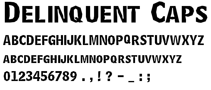 Delinquent_Caps font