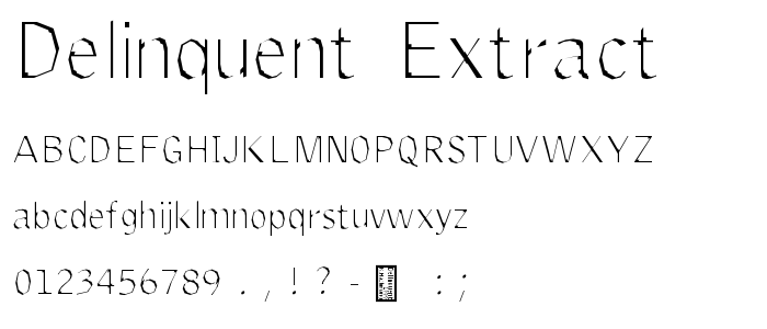 Delinquent_Extract font