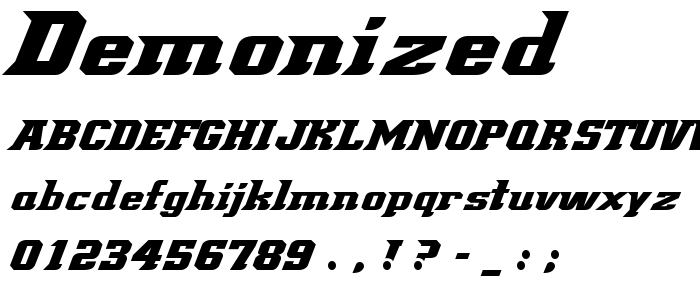 Demonized font