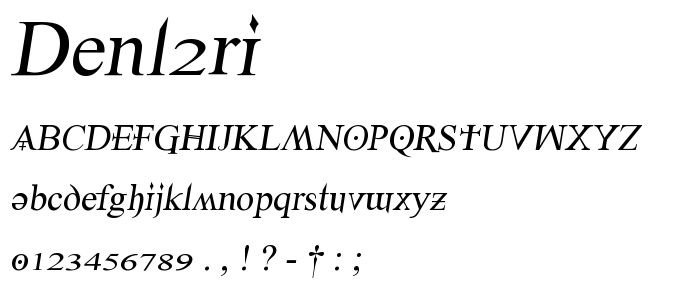 Denl2ri font