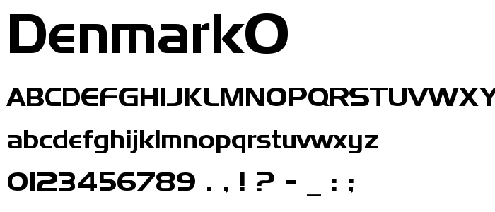 Denmark0 font