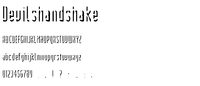 Devilshandshake font