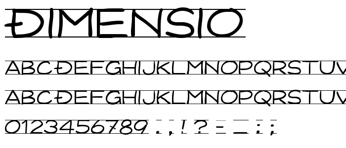 Dimensio font