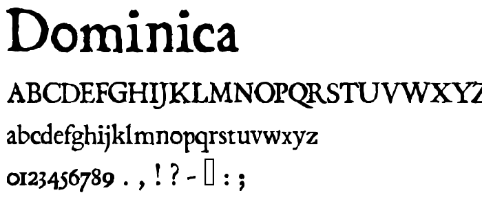 Dominica font
