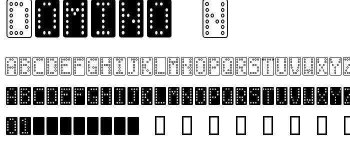 Domino_N font