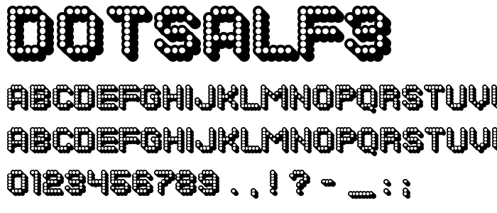 Dotsalf3 font