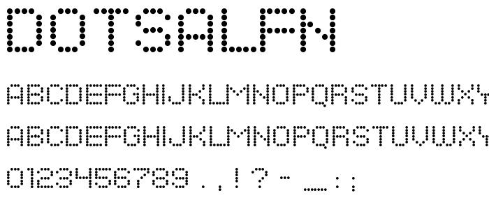 Dotsalfn font