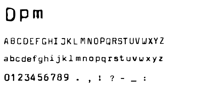 Dpm font