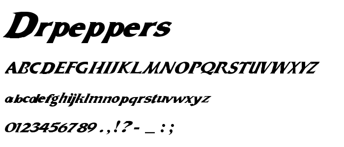 Drpeppers font