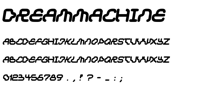 Dreammachine font