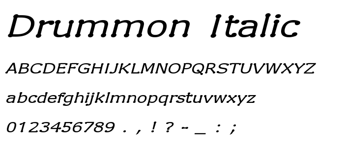 Drummon_Italic font