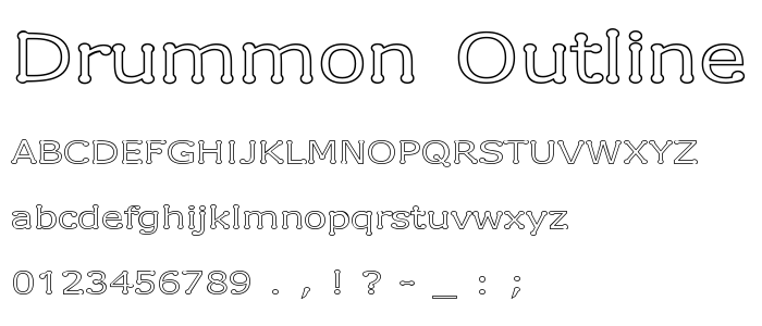 Drummon_Outline font