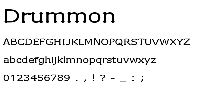 Drummon font