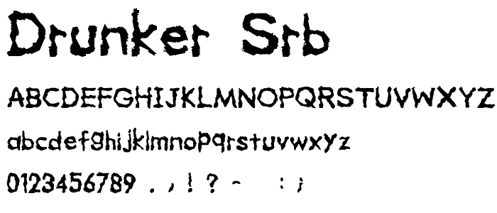 Drunker_Srb font