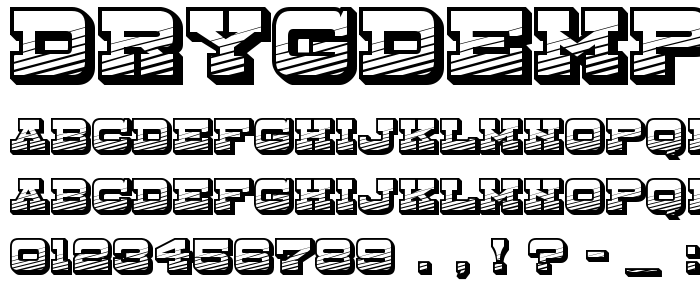 Drygdemp font