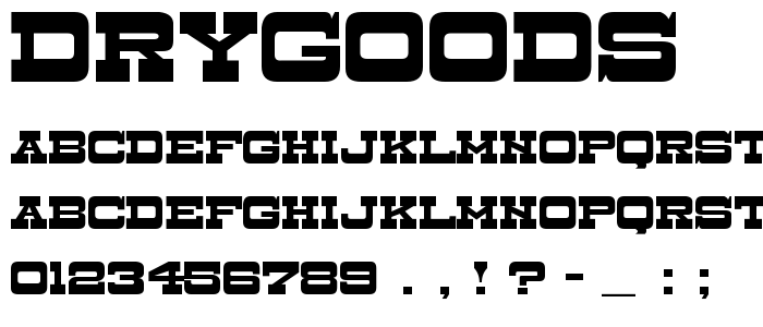 Drygoods font