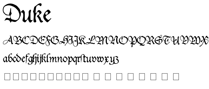 Duke font