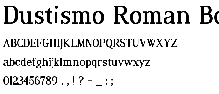 Dustismo_Roman_Bold font