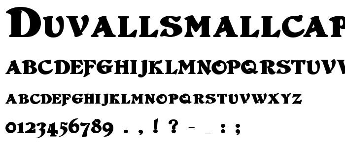 Duvallsmallcaps_Bold font